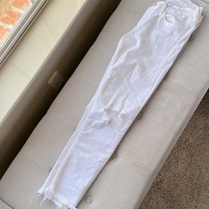 White Flying Monkey jeans w/ holes. Size 28
